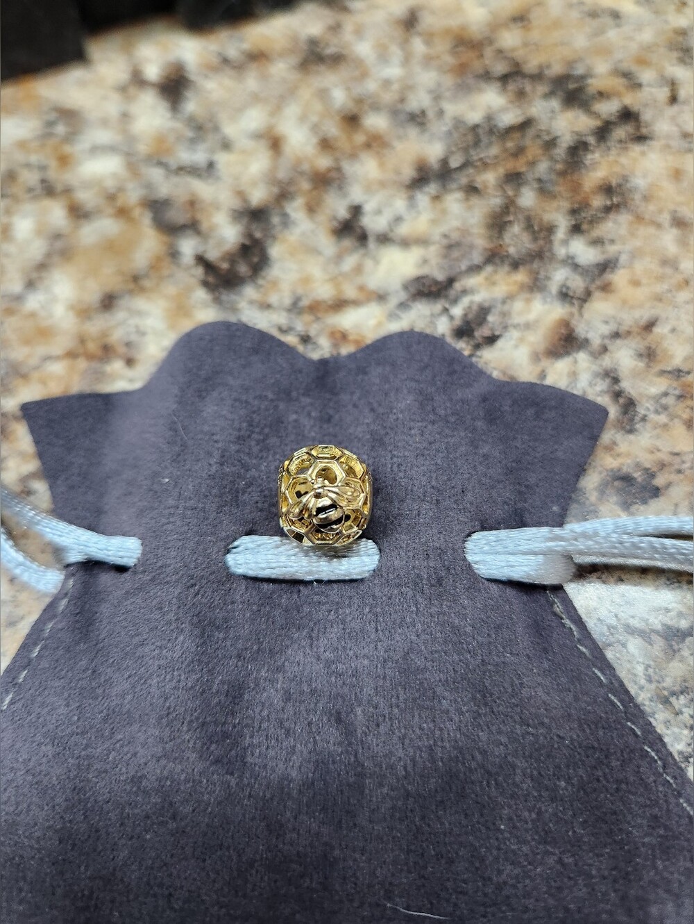 Pandora-  Shine Collection Honeycomb And Bee Charm- RETIRED